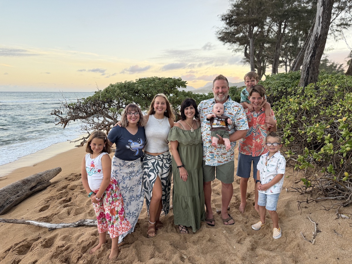 Family on the beach