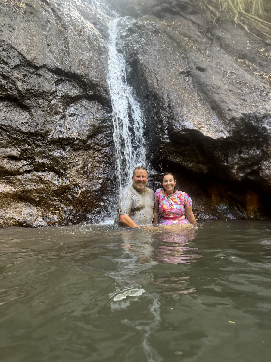 Michael & Michaela in waterfall